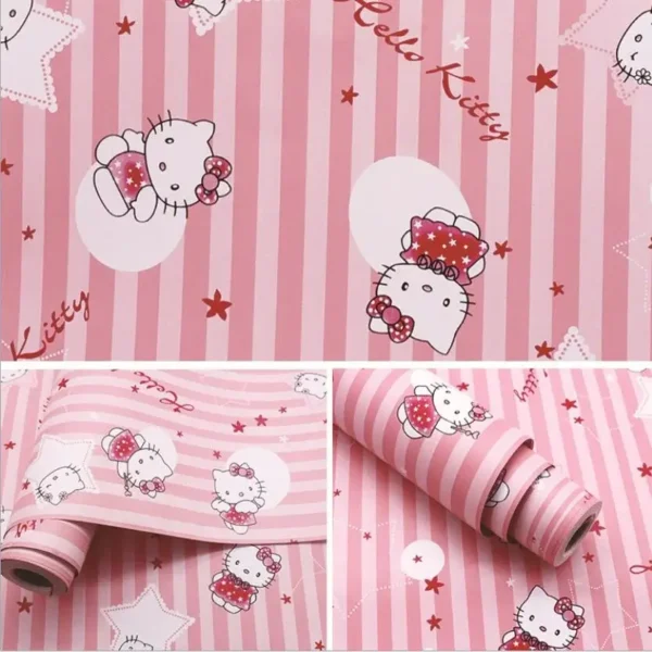 papel pintado hello kitty rojo