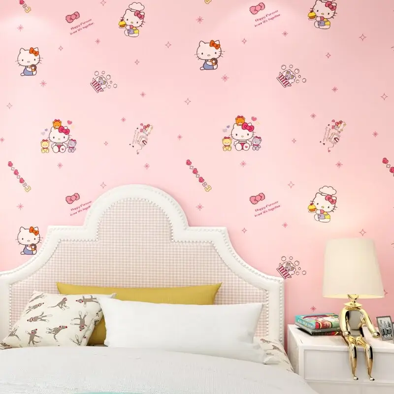 papel pintado hello kitty rosa papel pintado hello kitty rosa