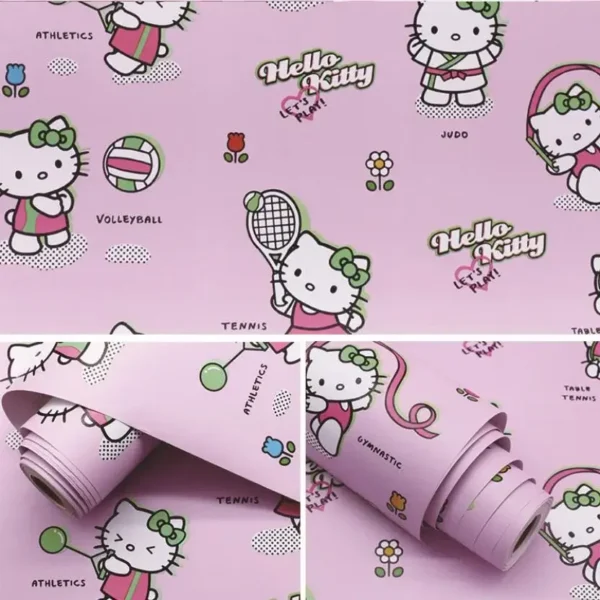 papel pintado hello kitty tenis