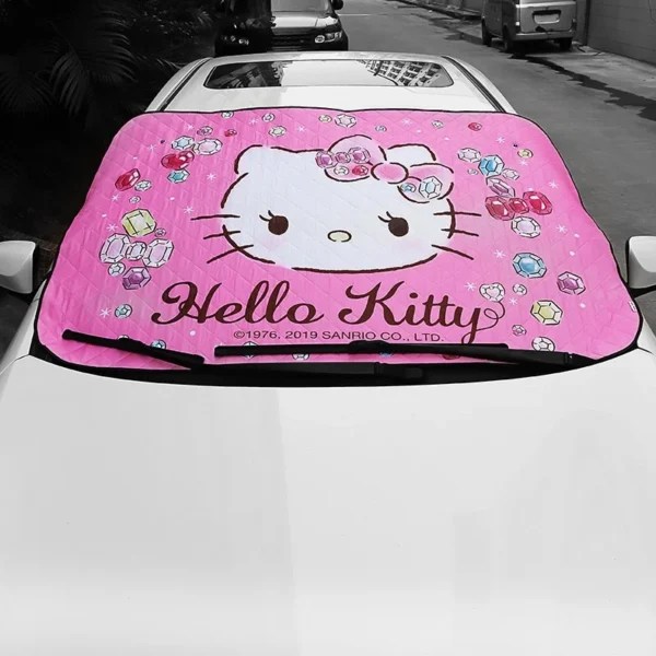 parasol negro hello kitty rosa