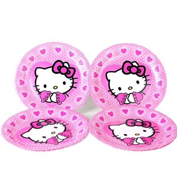 platos descartables de hello kitty