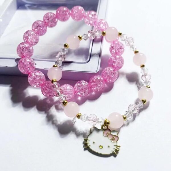 pulsera perlas hello kitty