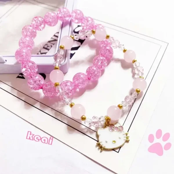 pulsera perlas hello kitty
