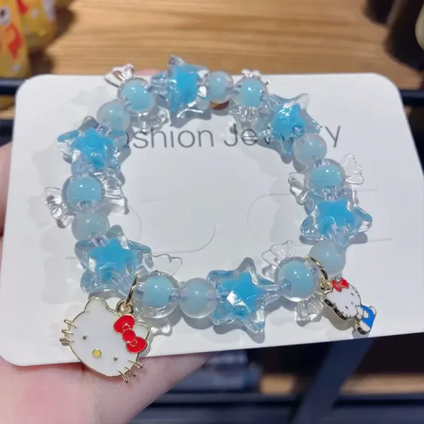 pulsera hello kitty azul claro