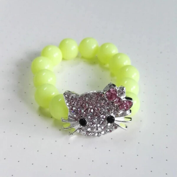 pulsera hello kitty verde