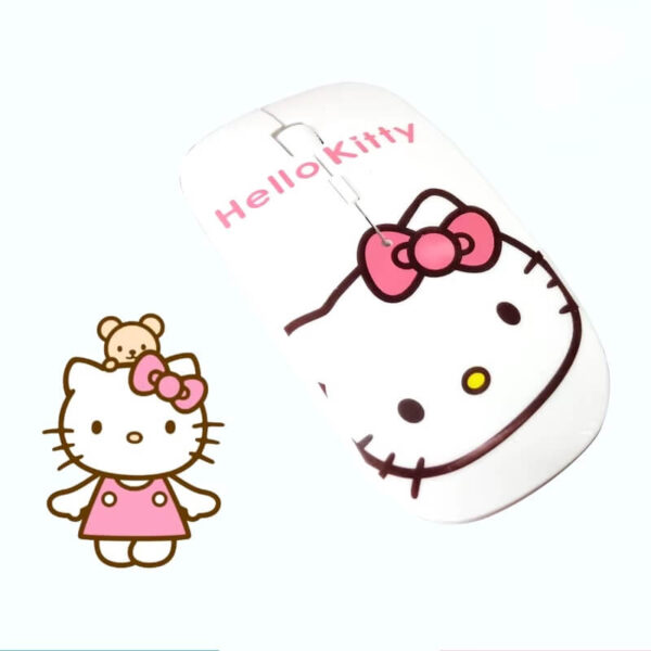 raton hello kitty blanco inalambrico