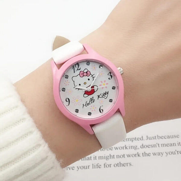 reloj blanco de hello kitty
