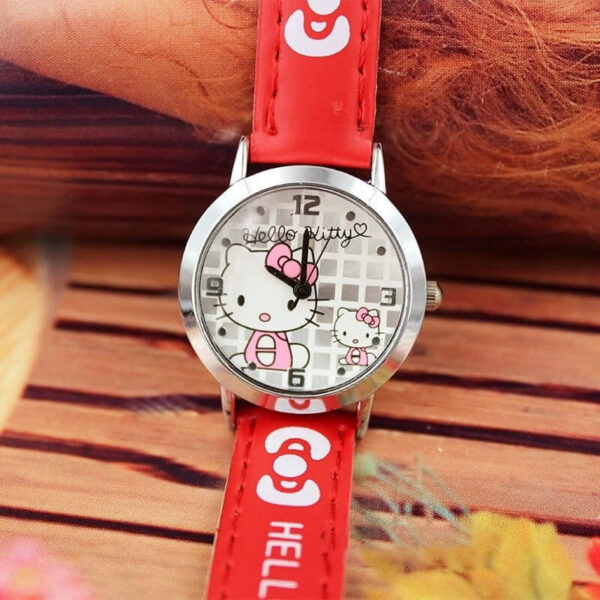 reloj con hello kitty rojo