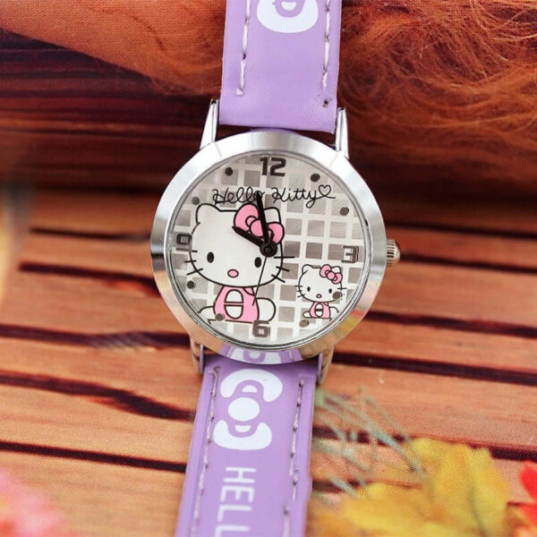 reloj con hello kitty violeta