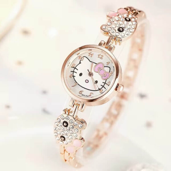 reloj de hello kitty rosa