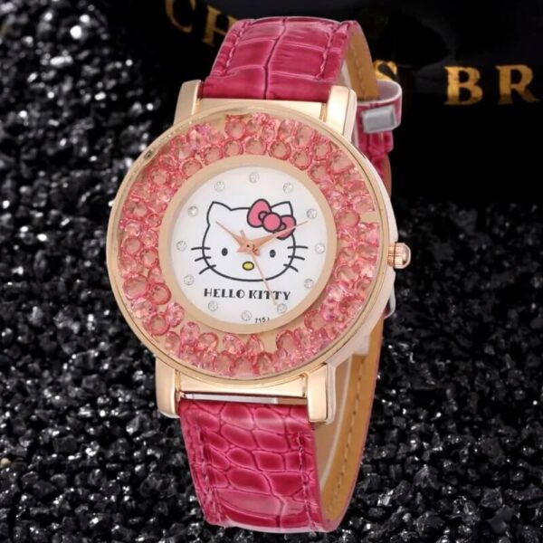 reloj hello kitty cristales rosa