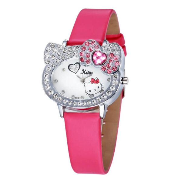 reloj hello kitty diamantes rosa rojo