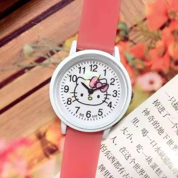 reloj hello kitty fluorescente rojo