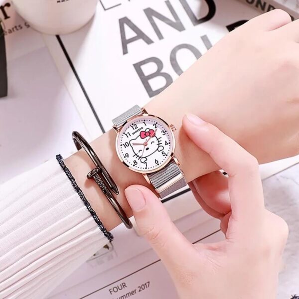 reloj hello kitty gris