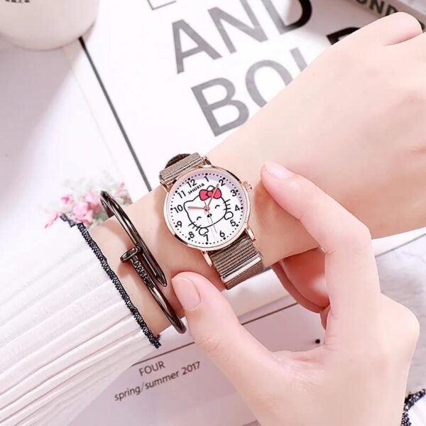 reloj hello kitty marron claro