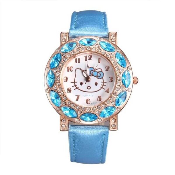 reloj hello kitty piedra azul