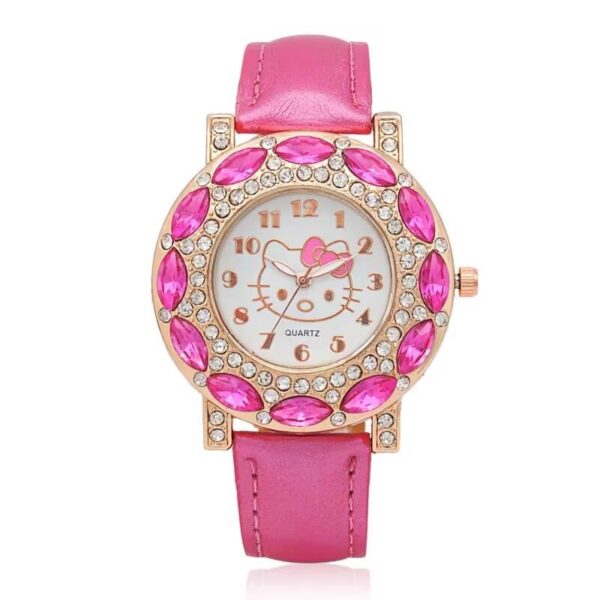 reloj hello kitty piedra color rosa
