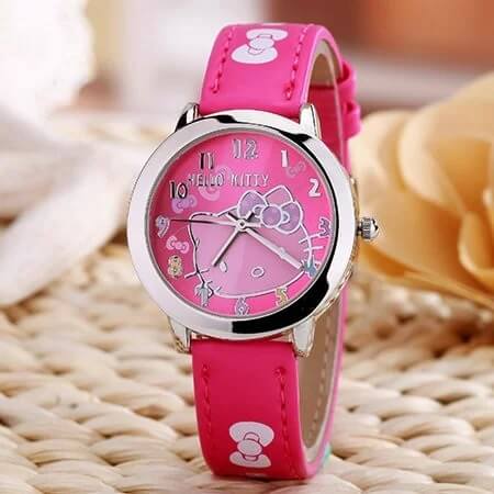 reloj hello kitty rosa roja