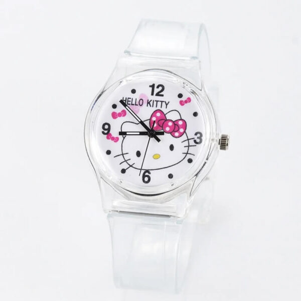 reloj hello kitty transparente blanco