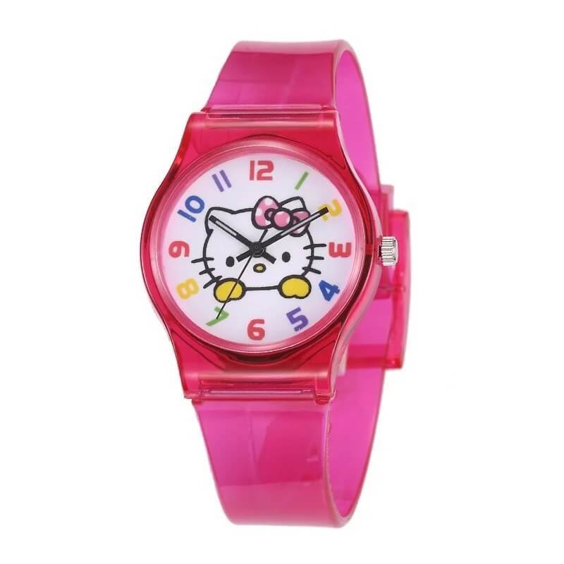 reloj hello kitty transparente rojo reloj hello kitty transparente rojo