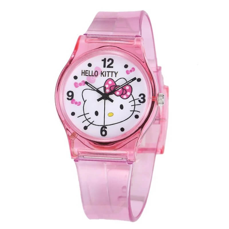 reloj hello kitty transparente rosa reloj hello kitty transparente rosa
