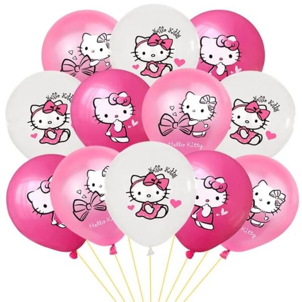 set 10 globos hello kitty