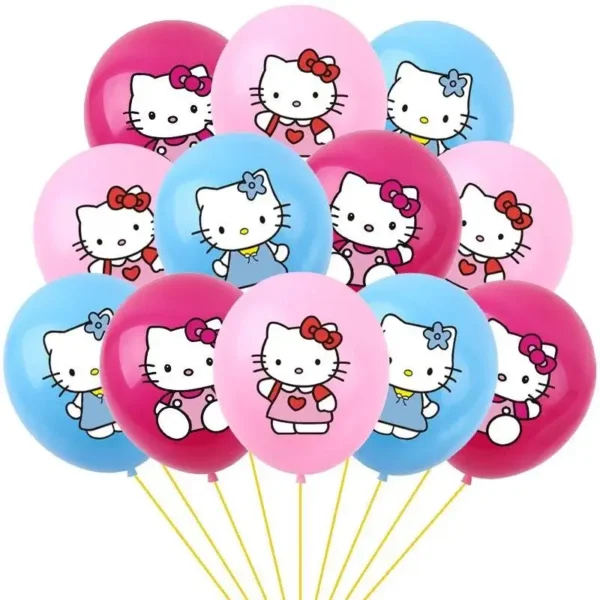 set de globos hello kitty