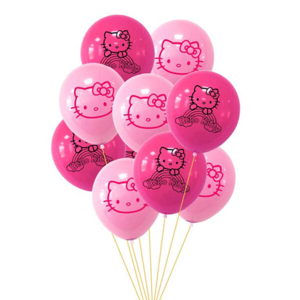 set globos hello kitty rosa