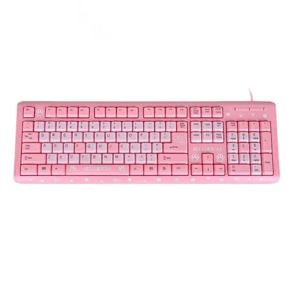 teclado hello kitty rosa