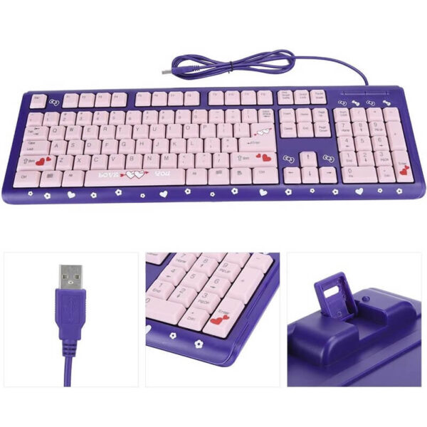 teclado hello kitty violeta